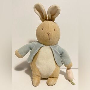 PETER RABBIT- Adorable Beige and Blue Vintage Plush Toy